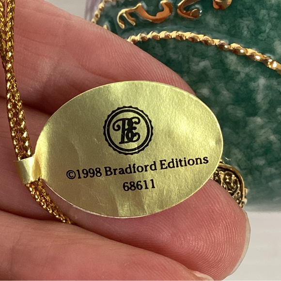 VTG Lot Of 2 1998 Lena Liu Treasury Of Jeweled Hummingbirds Porcelain Ornaments - Picture 8 of 9